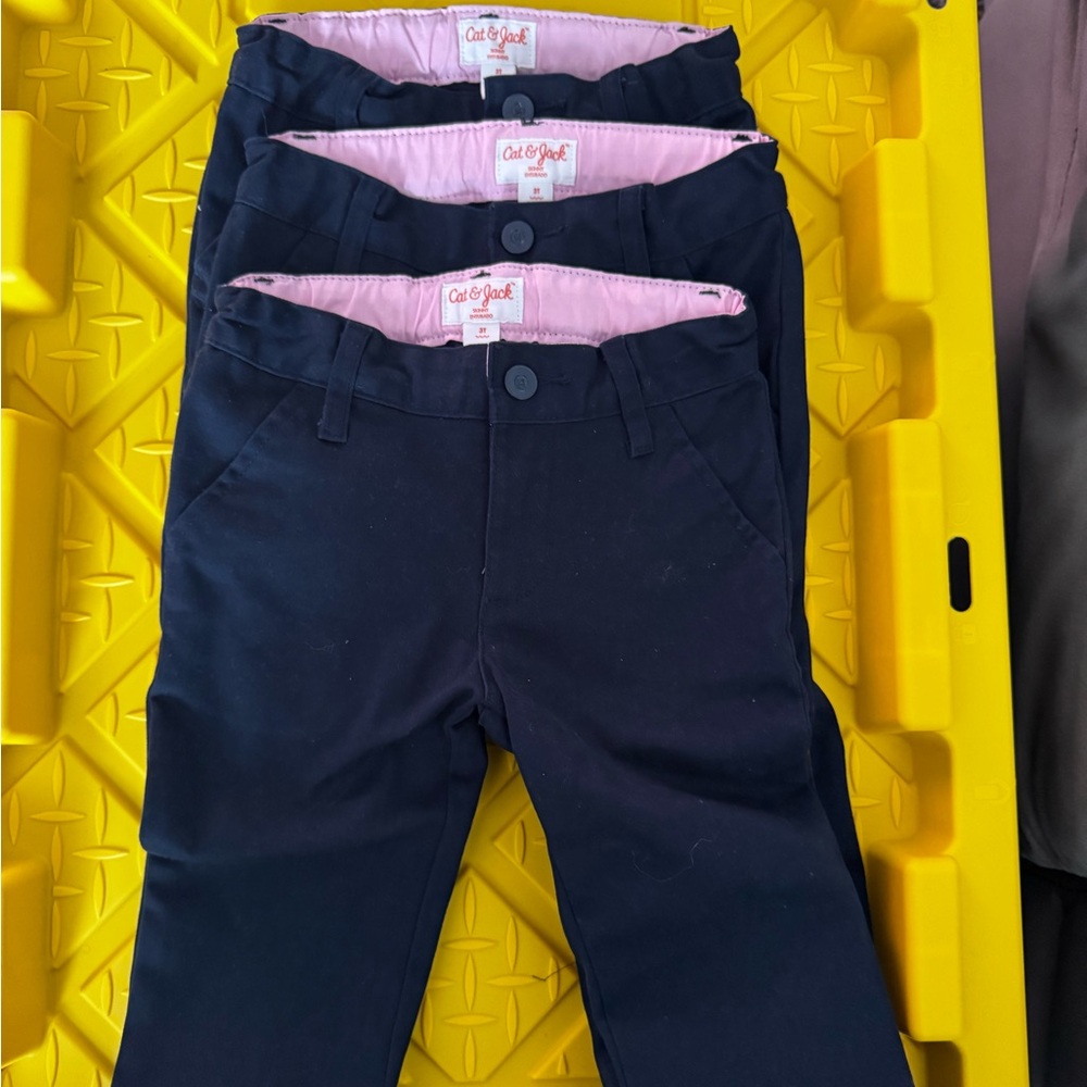2/$30 -3 pack Cat & Jack Kids Navy Uniform Pants